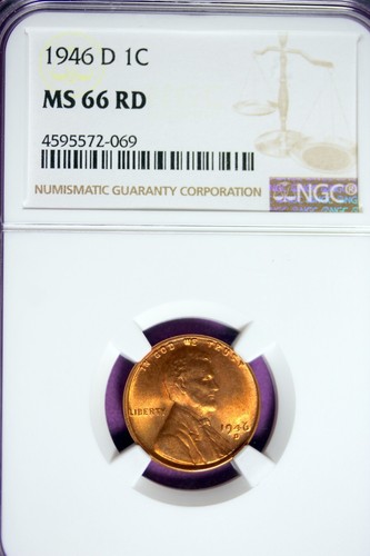 1946 - D NGC MS66 RD LINCOLN CENT!! #B35273