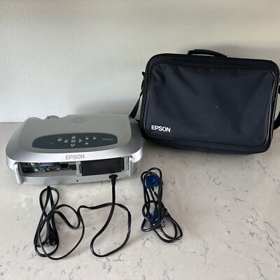 Epson LCD Projector EMP-S1H PowerLite S1+ W Cords And Carry Case bundle