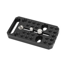 Mounting Cheese Plate w/1/4"  3/8" Threads  Sliding Slot fr DIY Camera Rig Kit