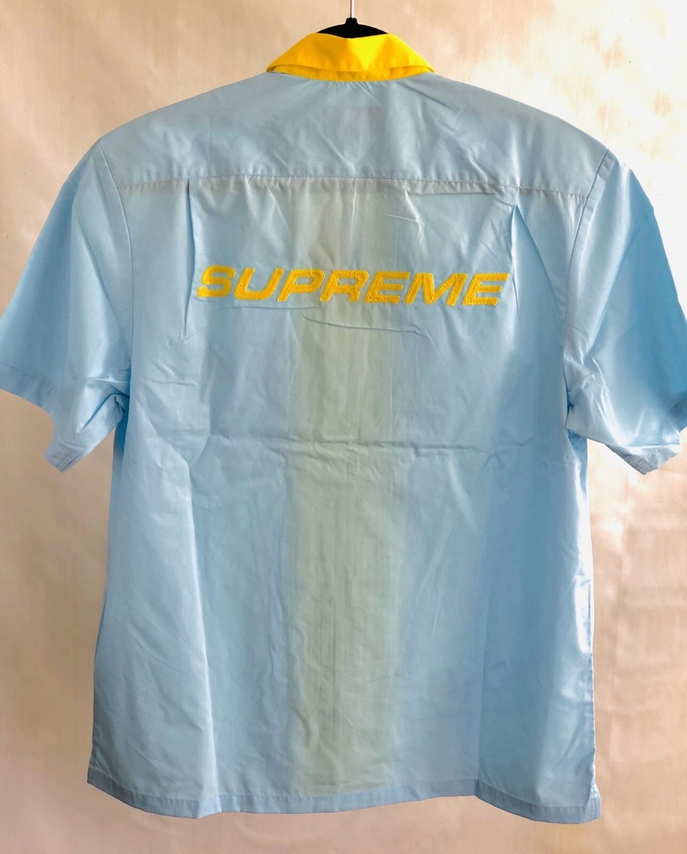 Supreme Bowling Zip S/S Shirt Light Blue | eBay