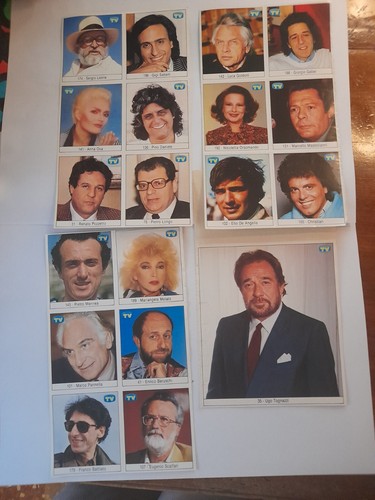 Lotto 34 Figurine TV Sorrisi e Canzoni Panini 1985 Cantanti Politici Sportivi - Foto 2 di 3