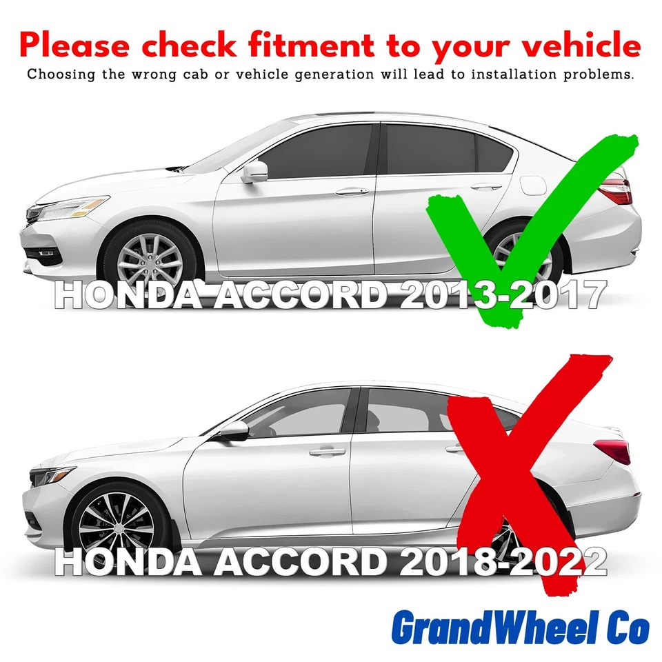 Protectores de lluvia viseras de ventilación para Honda Accord 2013-2017 sedán Foto 3 de 4