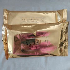 Nakery Beauty 5-in-1 Serum-Infused Cloths for Face & Body 60 wipes TOTAL Sealed
