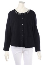 FIORELLA RUBINO Sweatjacke Strass-Steine M schwarz