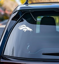 Denver Broncos Vinyl Decal Car Truck Vehicle Window Wall Sticker White