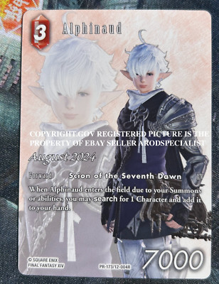 FINAL FANTASY TCG FULL ART NON-FOIL PROMO AUGUST ALPHINAUD PR-173