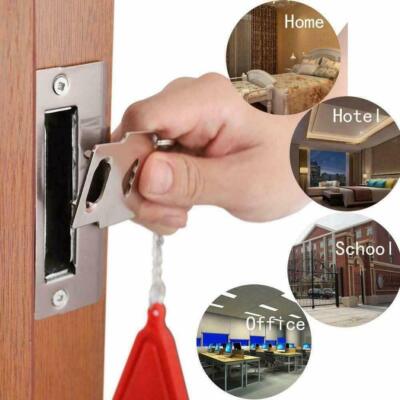 Home Security Door Locker Lightweighted Travel Locks for Safety & Privacy