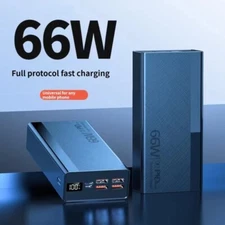 50000mAh 66W Power Bank Fast Charger Large Capacity Portable External Battery US