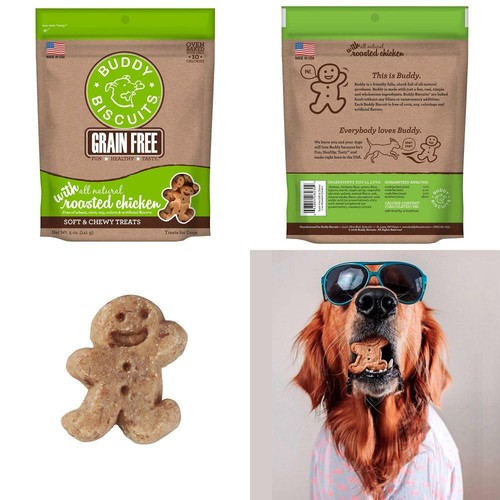 Buddy Biscuits Grain Free Soft & Chewy Healthy Dog Treats, Low Calorie