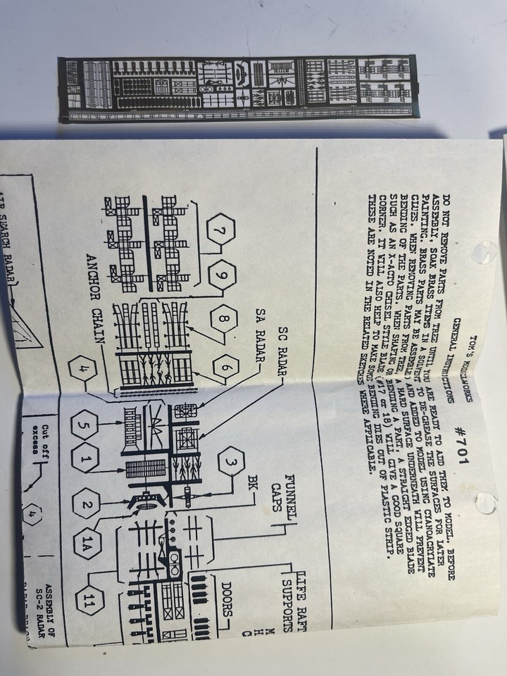 Ship Model Tom’s Modelworks Photo Etched 5 Sets 1/700 eBay