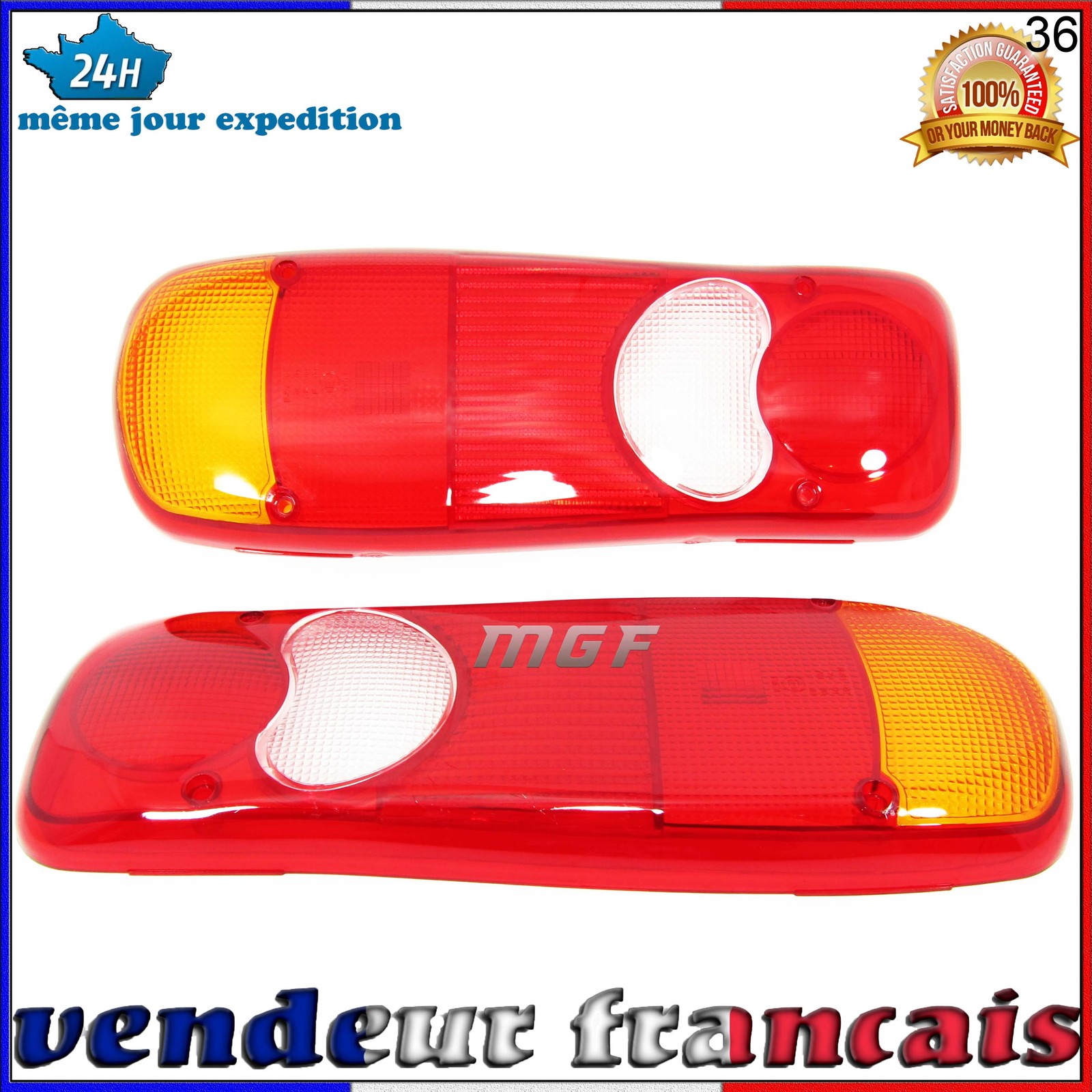 2 feux arrière cabochons pour camions RENAULT DAF et VOLVO de type PKW LKW depuis 1996