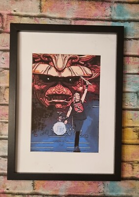 Iron Maiden Nicko McBrain Pop Art Style Tribute Iron Maiden Wall Art
