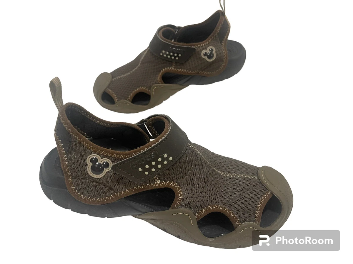 Crocs Disney Mickey Mouse Swiftwater Men s Mesh Deck Sandals Espresso US M9