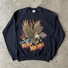 Vintage 1988 Emblem Harley Davidson Sweatshirt Biker Graphic Sweater
