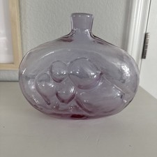 Blenko Wayne Husted #6310 Five Bubble Decanter with Flame Stopper — listing 6