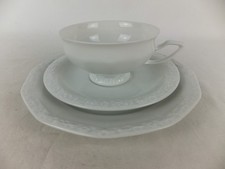 3-teiliges Teegedeck ROSENTHAL Maria Weiß - Teetasse, Untere und Kuchenteller