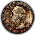 1948-S 25C Washington Quarter Brilliant Uncirculated BU Beautiful Natural Toning