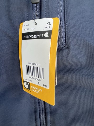 Carhartt Work Jacket Men's XL Tall Navy Nylon/Spandex/Polyester Crowley RN14806 - Picture 4 of 8