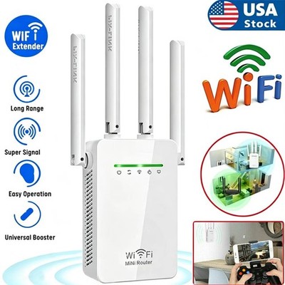 1200Mbps WiFi Range Extender Repeater Wireless Amplifier Router Signal Booster