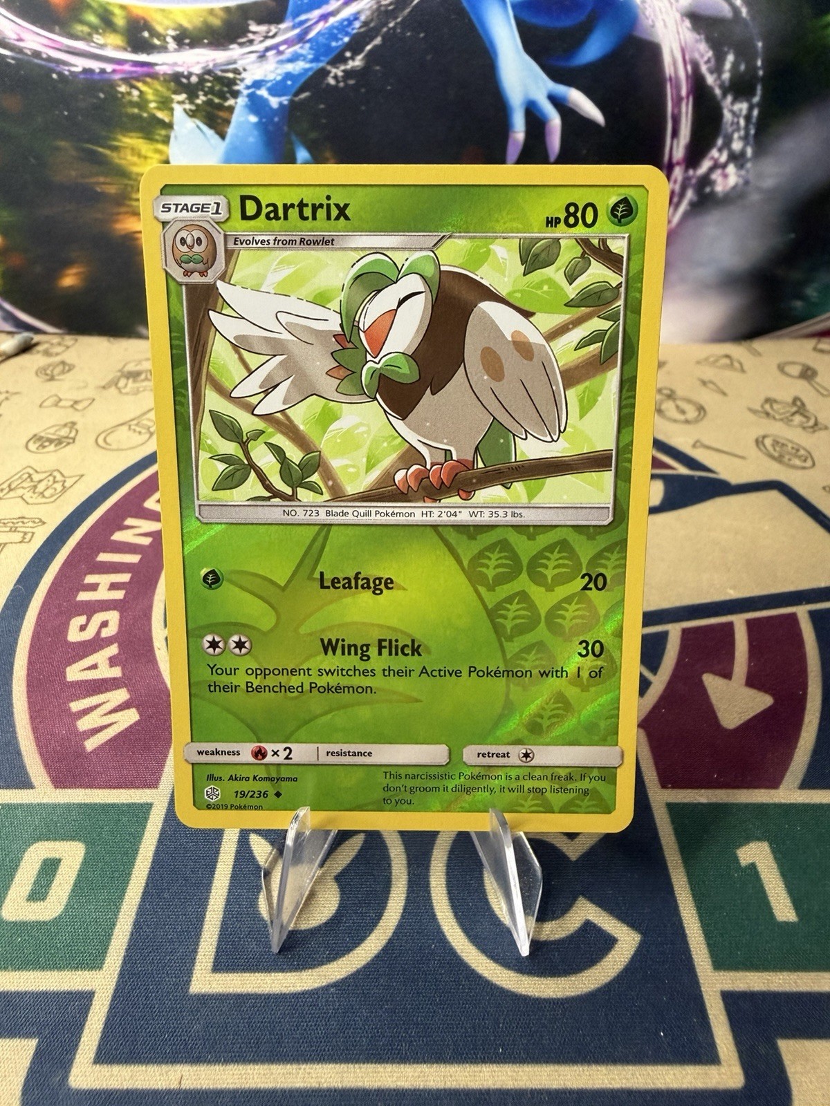 Dartrix 19/236 Reverse Holo Pokemon Cosmic Eclipse