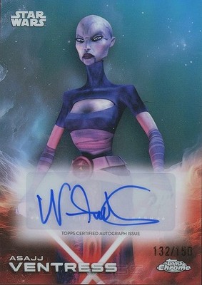 Nikia Futterman as Asajj Ventress Topps Chrome Auto Autograph Star