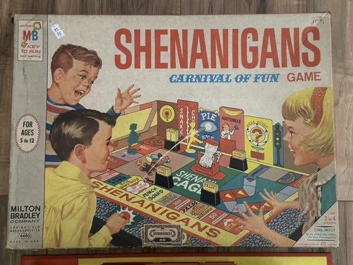 Vintage Milton Bradley 1966 Shenanigans Carnival of Fun Board Game No. 4480 READ