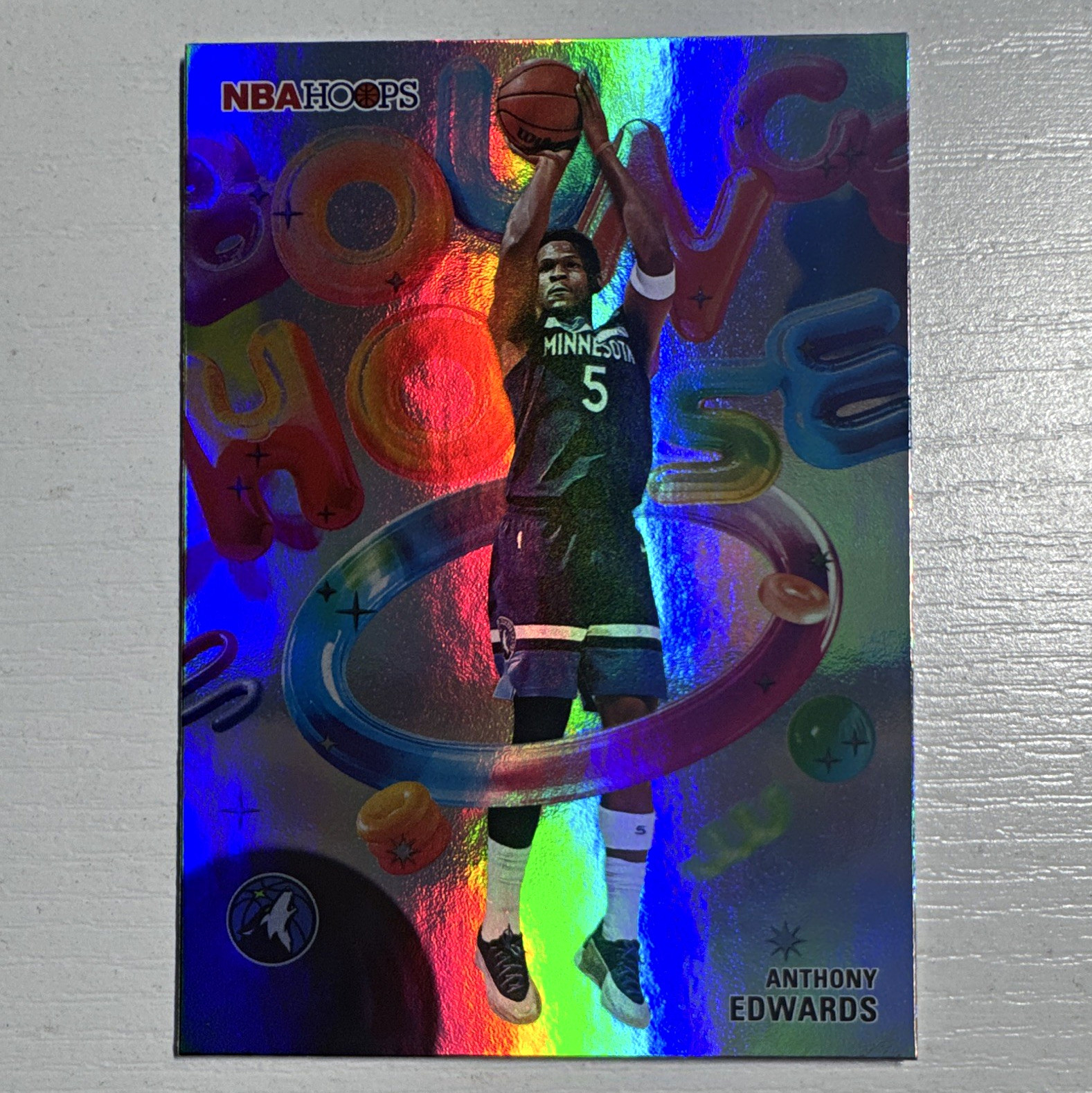 2025-26 Topps NBA Hoops Anthony Edwards Bounce House #BH-1 Foil Timberwolves