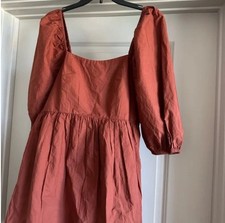 mango EMBROIDERY DRESS brown size 4 stylish 
