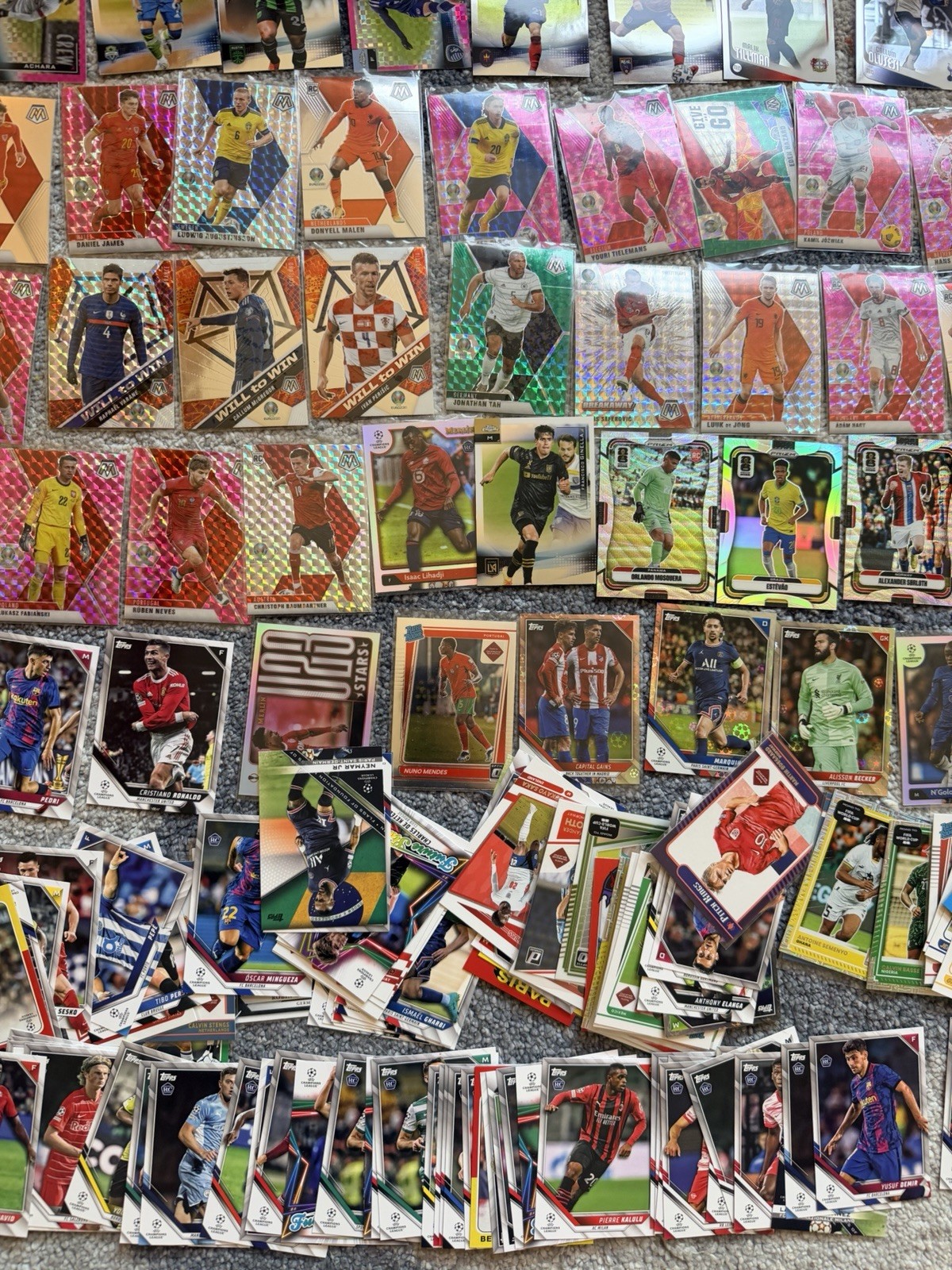 250 Card Soccer Lot Prizm World Cup Topps Chrome UEFA MLS Rookies Refractors ⚽️ view 6