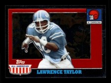 2005 TOPPS ALL AMERICAN CHROME #17 LAWRENCE TAYLOR #/555 TAR HEELS