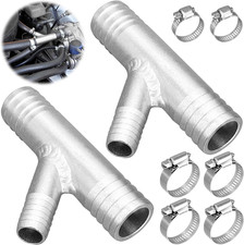 1 Set 1 Inch to 5/8 Aluminum CAB Heater Y Fitting Compatible with UTV SXS RZR CA
