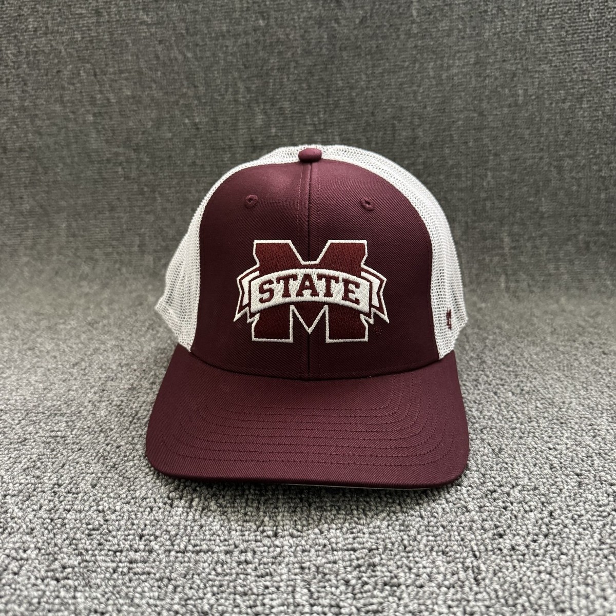 '47 Brand Mississippi State Bulldogs Trucker Snapback Maroon White One Size NCAA