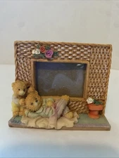 Vintage Bear Dad & Son Small Picture Frame H- 2 3/4” X W 3 3/8”  Pre-Owned