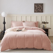 Pink Blush Queen Comforter Set Velvet Bedding Queen,