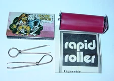 FRITZ THE CAT CIGARETTE ROLLER KIT VINTAGE 1970s w/PAPERS & 2 ROACH CLIP Set #6