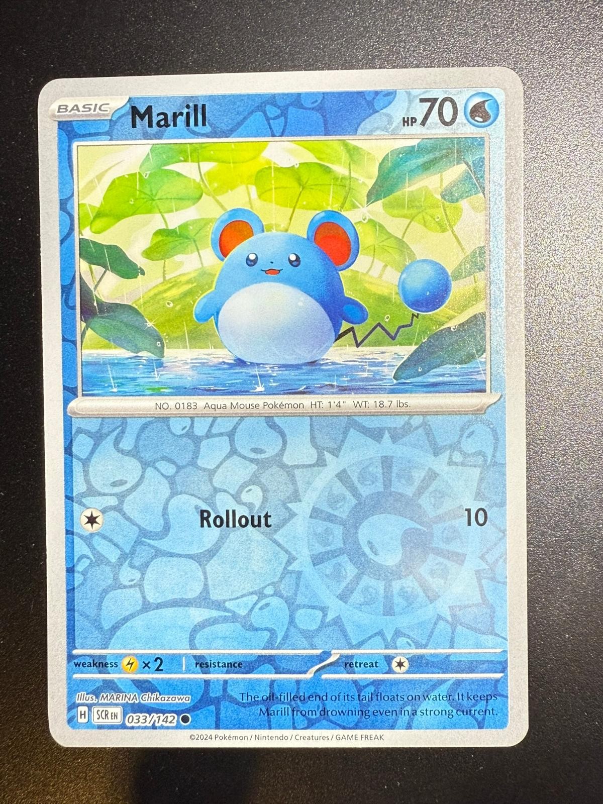 Marill 33/142 Stellar Crown Pokemon Lightly Played MARINA Chikazawa