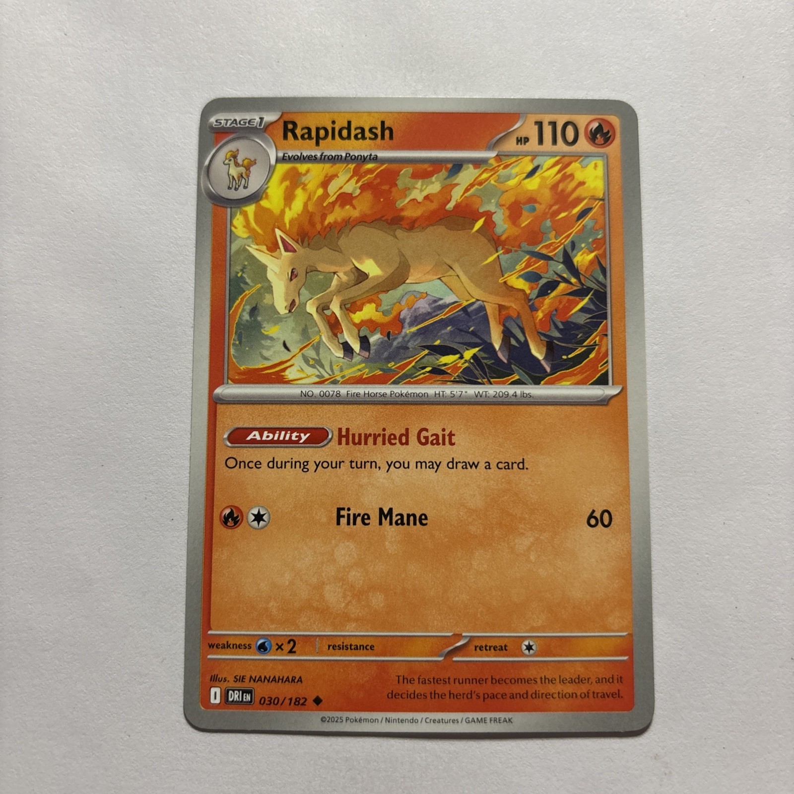 Rapidash 030/182 Sv10: Destined Rivals Regular
