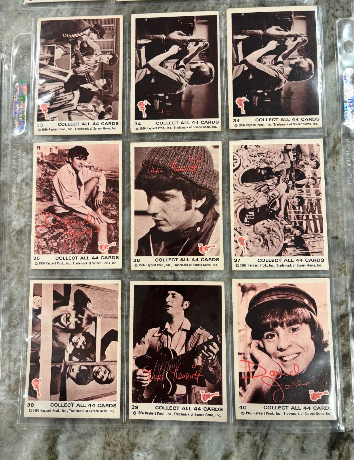 1966 Raybert THE MONKEES (1st Series - Sepia) Complete Set W/extras - 69 total!