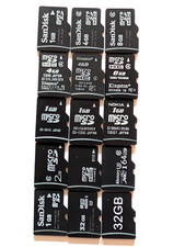 Micro SD Memory Cards 1GB 2GB 4GB 8GB 32GB 64GB SanDisk Kingston 15pc Bulk Lot