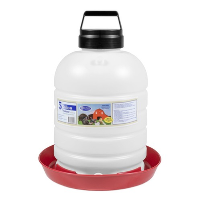 #ad FARM TUFF Top Fill Plastic Poultry and Game Bird Fountain 5 Gallon Capacity $54.99