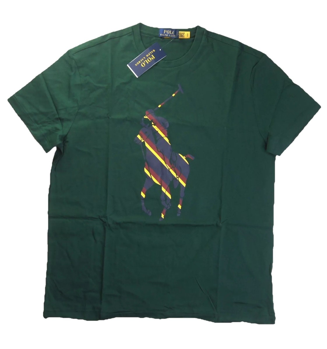 POLO RALPH LAUREN Men's College Green Classic Fit Graphic Polo