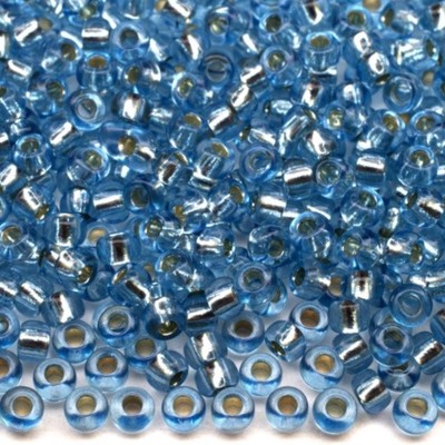 10/0 78132 Preciosa Tschechische kleine Glasperlen Rocailles 2,3 mm. Blau 2 g...