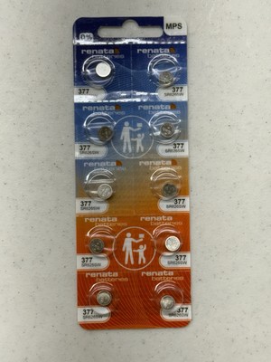 10 PACK RENATA 377 SR626SW SILVER 1.55V EXP 11/2028 FRESH FREE SHIPPING USA