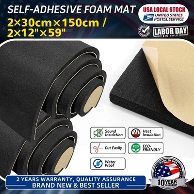 10sqft Sponge Neoprene with Adhesive Foam Rubber Sheet Mat Insulation 20mm