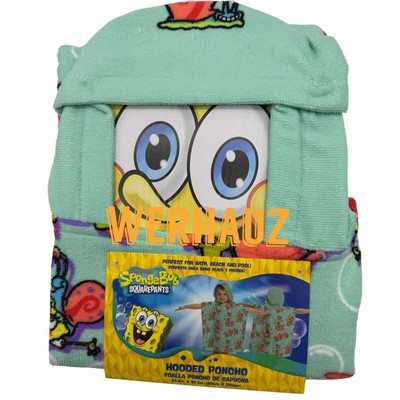 Spongebob Squarepants Patrick Bubbly Hooded Poncho Towel for Bath Beach Pool
