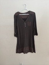 Anne Klein 2 Women’s Small  Knit Dress 3/4 Sleeve V Neck, Roll Tab Rayon