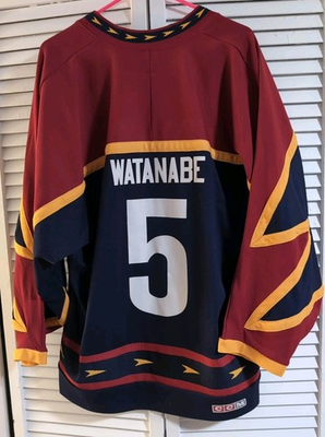 #ad Vintage 90#x27;s Mighty Ducks Parady CCM Adult Large Jersey Avalanche Colors Local $79.99