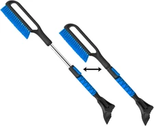34.5” Extendable Snow Brush & Ice Scraper No-Scratch Heavy Duty Car Snow Remover