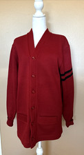 Vintage Californian Award Sweater Wool Cardigan Sweater Letterman Varsity Red