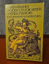 Renaissance 293 Woodcuts For Artists And Illustrators (1968) Jost Amman Art Book